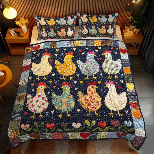 Hen Family WY2512045CL Duvet Cover Set