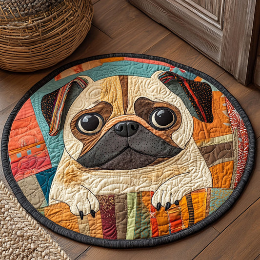 Cozy Pug Pad CP0107021CL Quilted Round Mat