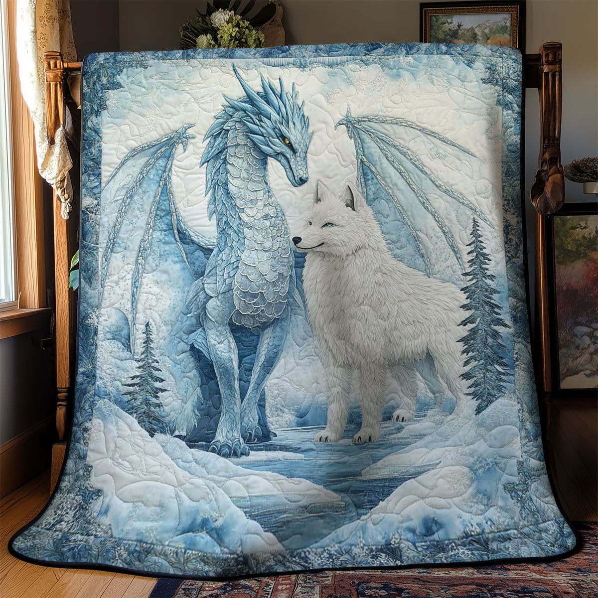 Winter's Guardian Dragon WN0601002CL Quilt