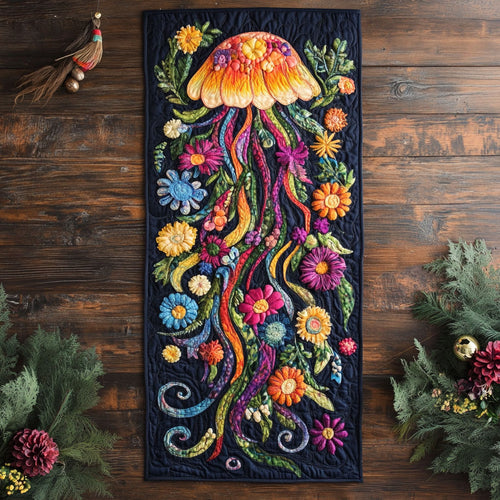 Vibrant Jellyfish CP0805035CL Quilted Table Runner