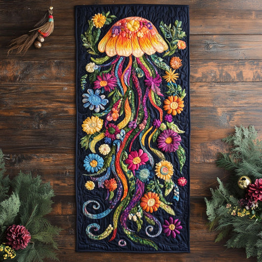 Vibrant Jellyfish CP0805035CL Quilted Table Runner