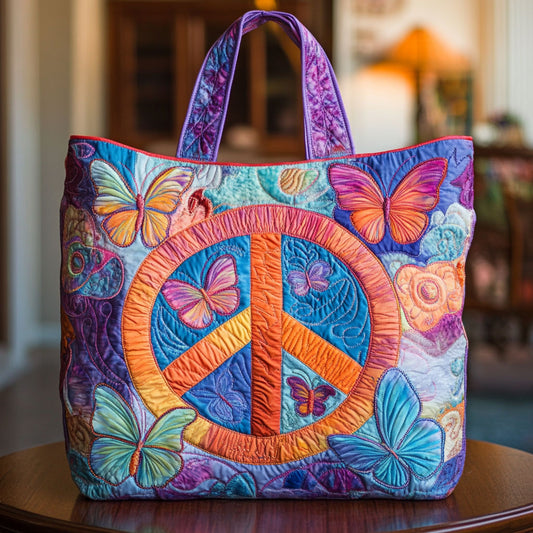 Peace Glow CW2709018CL Quilted Tote Bag