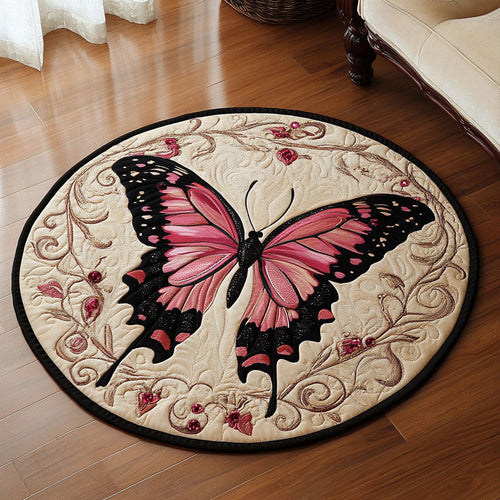Butterfly Portrait WY2203011CL Quilted Round Mat