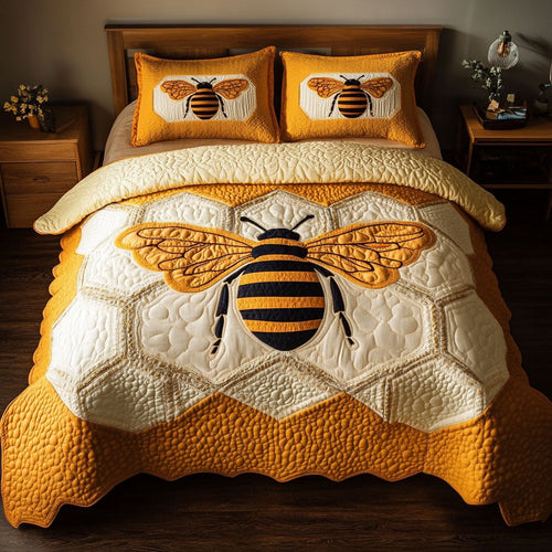 Golden Field Bee WN1511045CL Duvet Cover Set