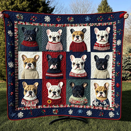 Winter French Bulldog WJ0111019CL Quilt