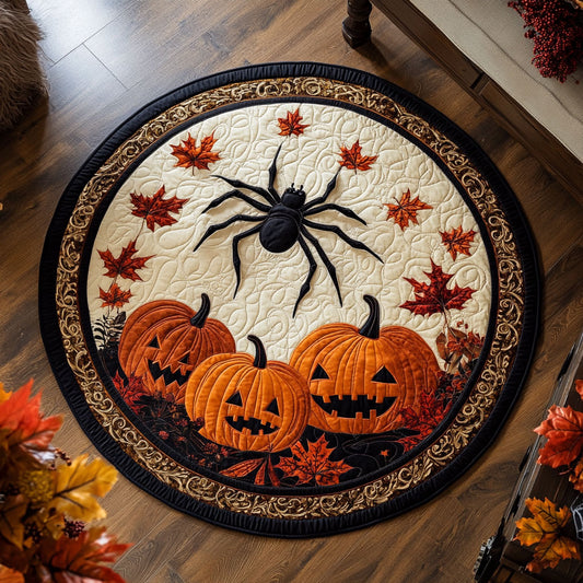 Regal Harvest Spider CW0708035CL Quilted Round Mat