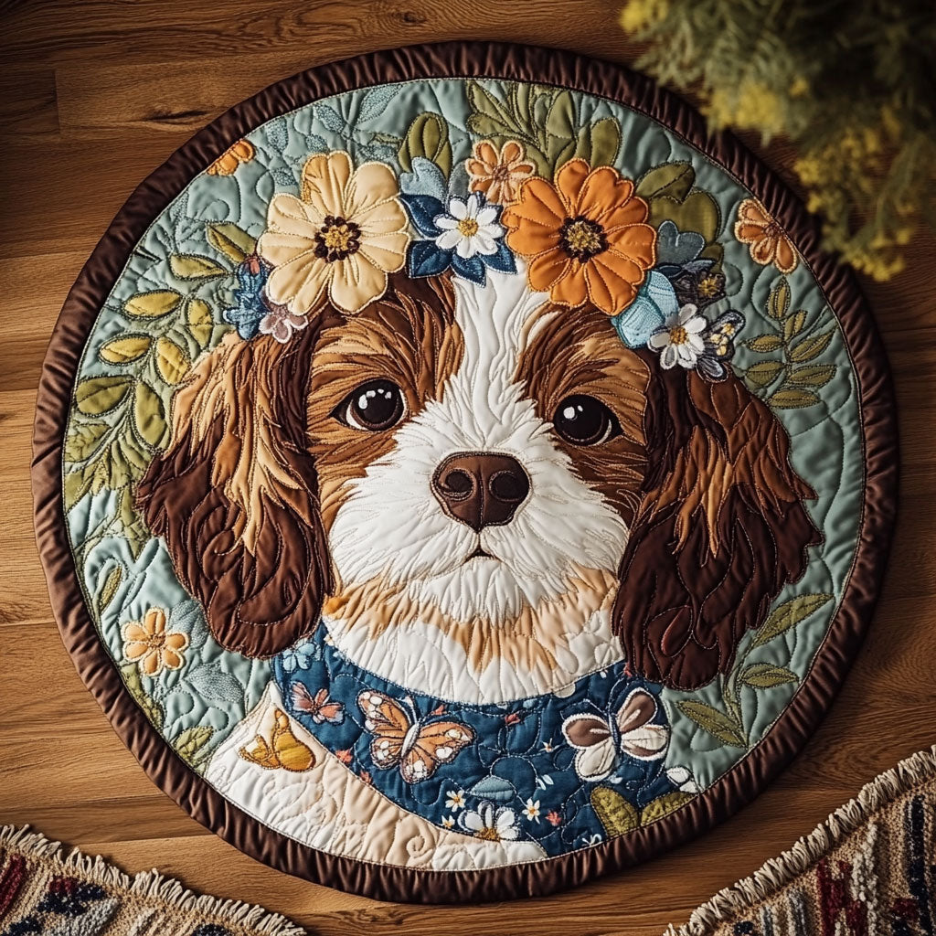Buttercup Dog WN1707006CL Quilted Round Mat