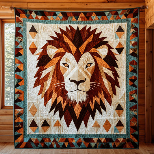 Tribal Patchwork Lion CW2608056CL Quilt