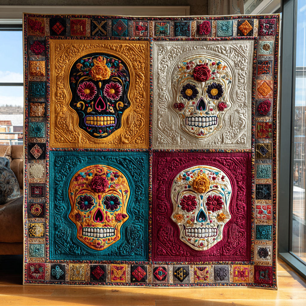 Skull Petal Glow CW0908025CL Quilt