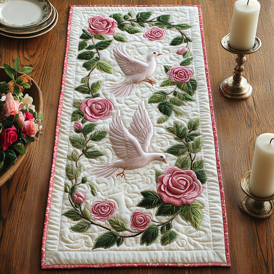 Floral Dove CW0606010CL Quilted Table Runner