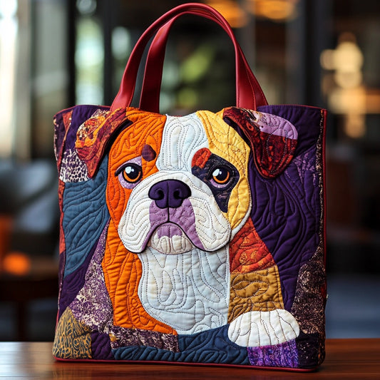 Fabric Bulldog XR2309015CL Quilted Tote Bag