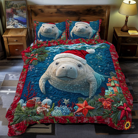 Santa Manatee WY2811053CL Duvet Cover Set