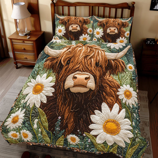 Highland Cow Daisy WX2112068CL Duvet Cover Set