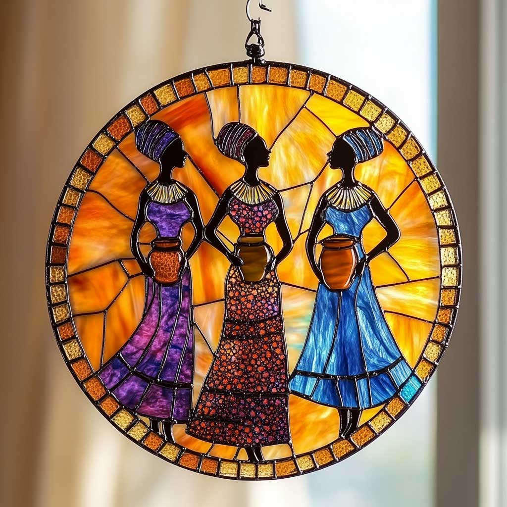 African Women Spirit WN0505046CL Suncatcher