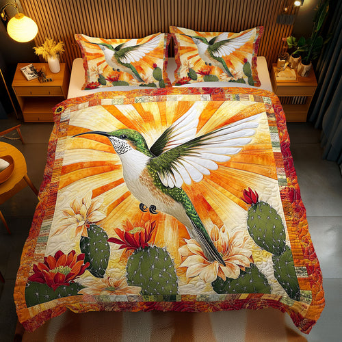 Hummingbird And Cactus WY2512047CL Duvet Cover Set