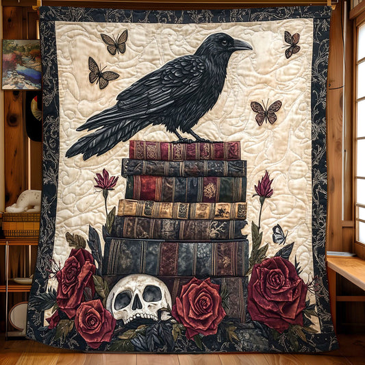 Crimson Raven Skull CW0901052CL Quilt