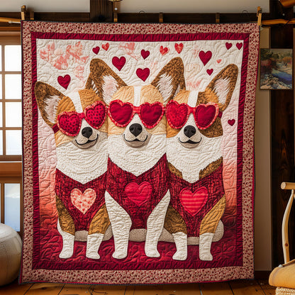 Valentine Corgi  WY0901061CL Quilt