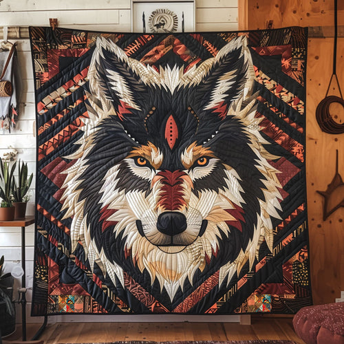 Native American Wolf WJ1710020CL Quilt