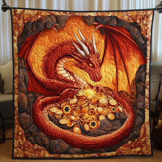 Gold Treasure Dragon WP0512005CL Quilt