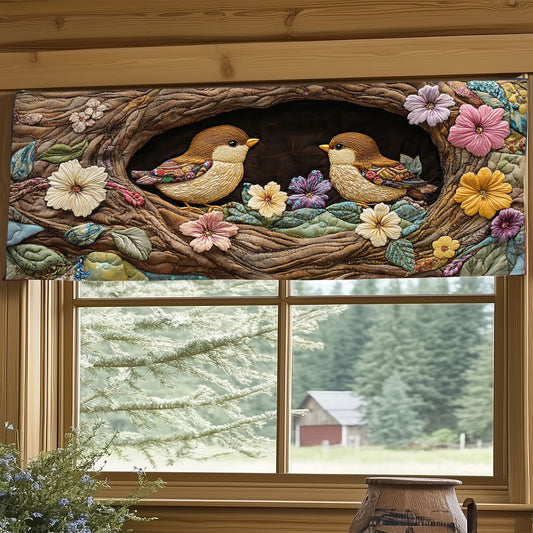 Baby Birds Nestled WJ1904043CL Quilted Valance