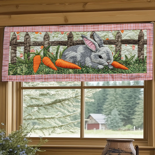 Rustic Bunny Delight WJ0805038CL Quilted Valance