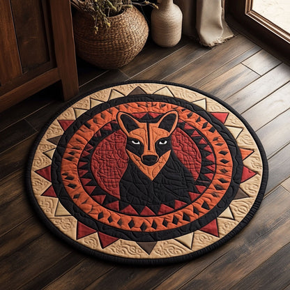 Hyena Symbol CP1107033CL Quilted Round Mat