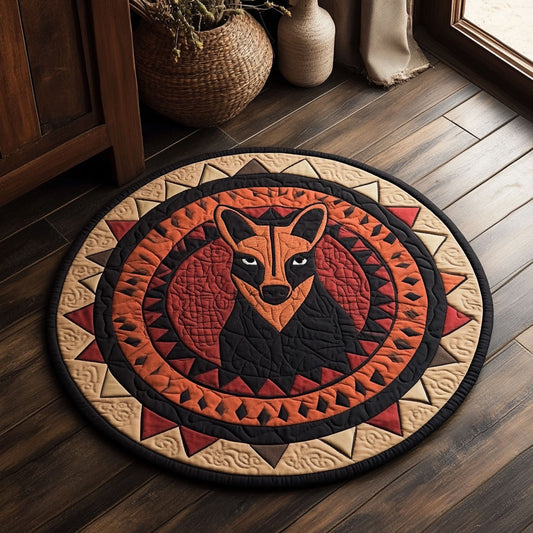 Hyena Symbol CP1107033CL Quilted Round Mat