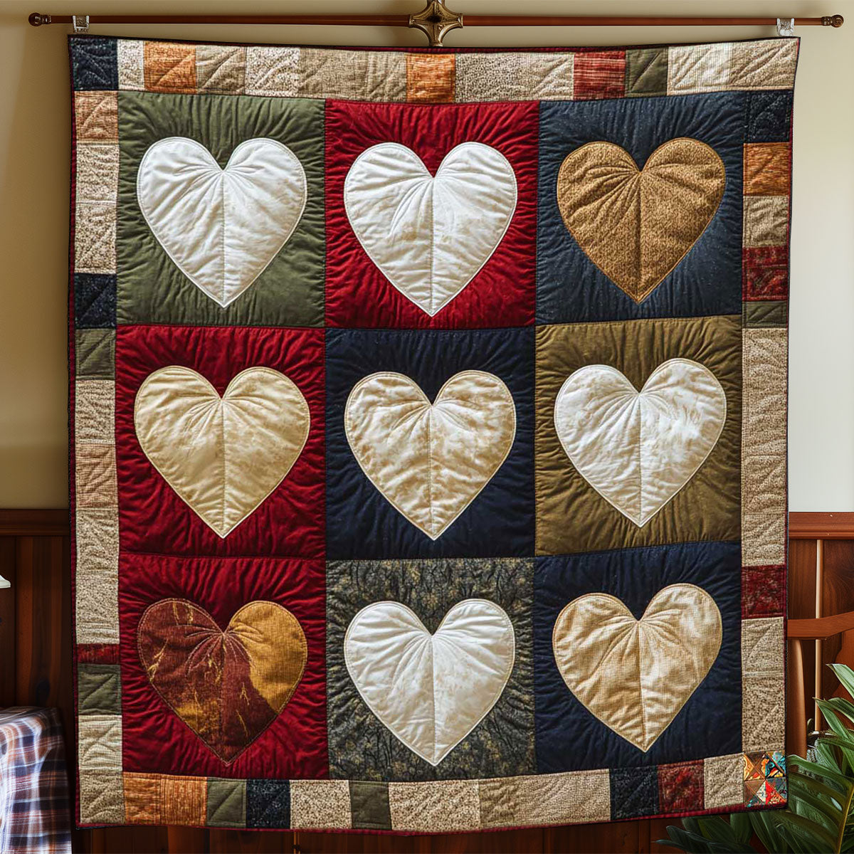 Vintage Valentine WP2112029CL Quilt