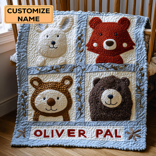 Cuddle Buddies WJ2807002CL Personalized Baby Quilt
