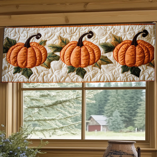 Pumpkin WJ0605015CL Quilted Valance