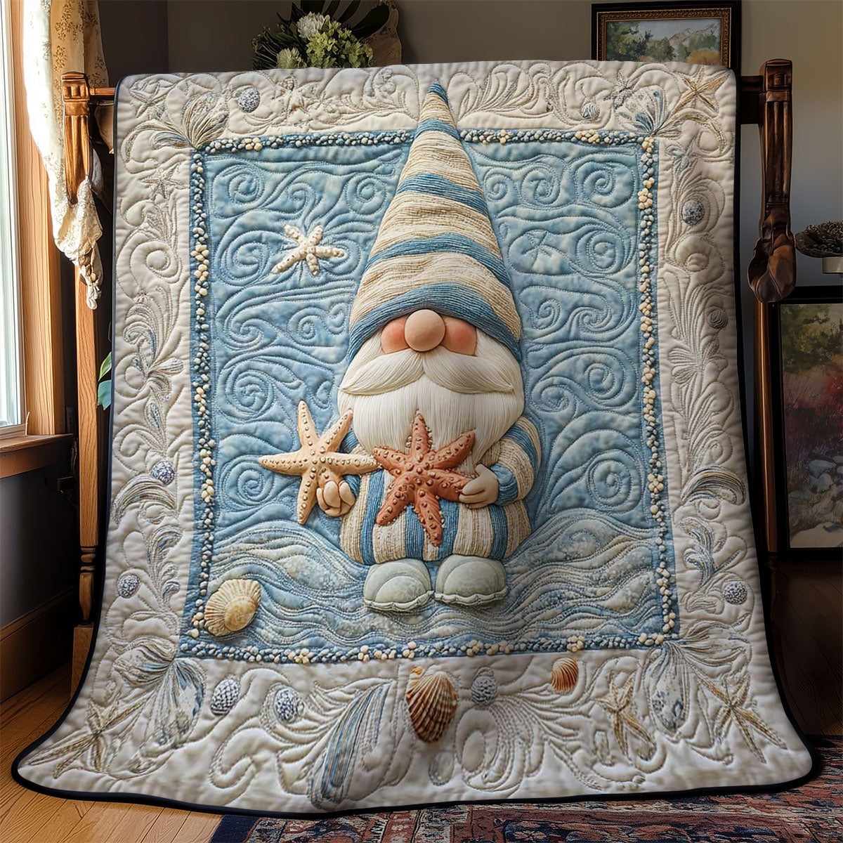 Gnome And Ocean Treasures WN0801015CL Quilt