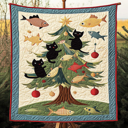 Fishy Tree Black Cat WN1411089CL Quilt
