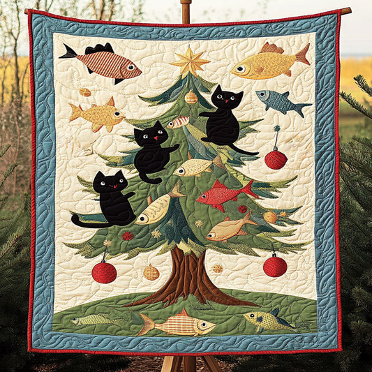 Fishy Tree Black Cat WN1411089CL Quilt
