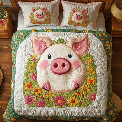 Big Floral Pig XR0603011CL Duvet Cover Set