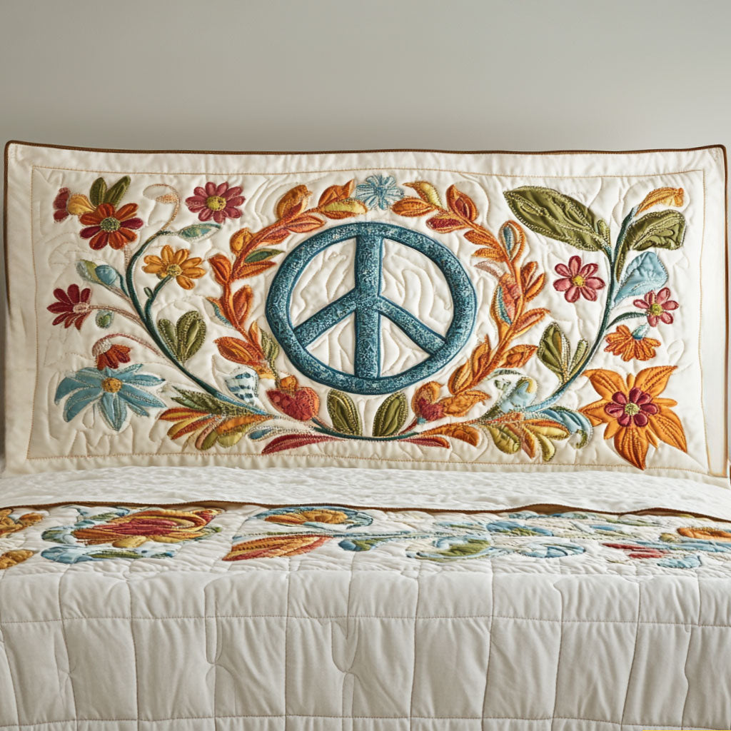Floral Peace WN2212005CL Quilted Headboard Slipcover