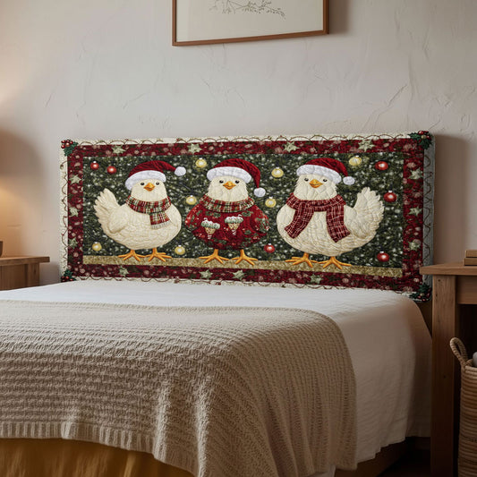Chicken Frosty Friends WN1312021CL Quilted Headboard Slipcover