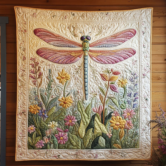 Dragonfly Floral Garden CW0307026CL Quilt