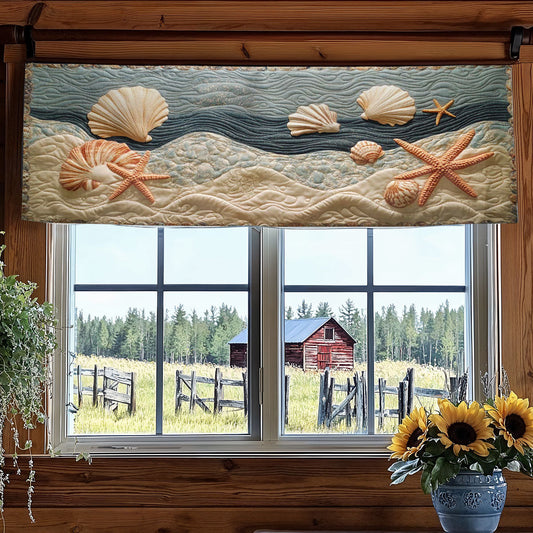 Starfish Dreams WN2003078CL Quilted Valance