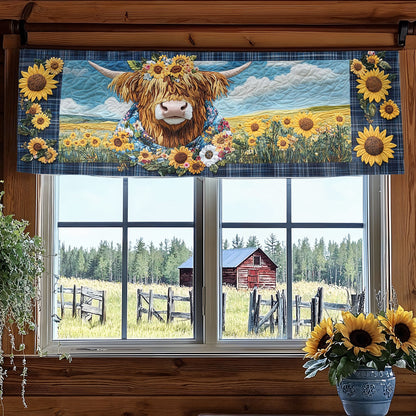 Sunlit Highland Cow WN1707056CL Quilted Valance