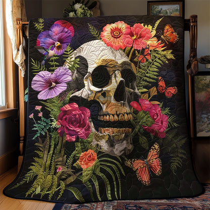 Skull Blooms WN2110016CL Quilt