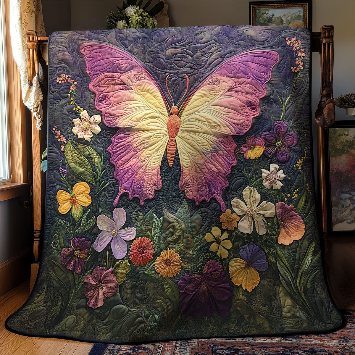 Golden Butterfly Bliss WN0601068CL Quilt