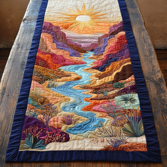 Colorful Sunset Canyon WY2605022CL Quilted Table Runner
