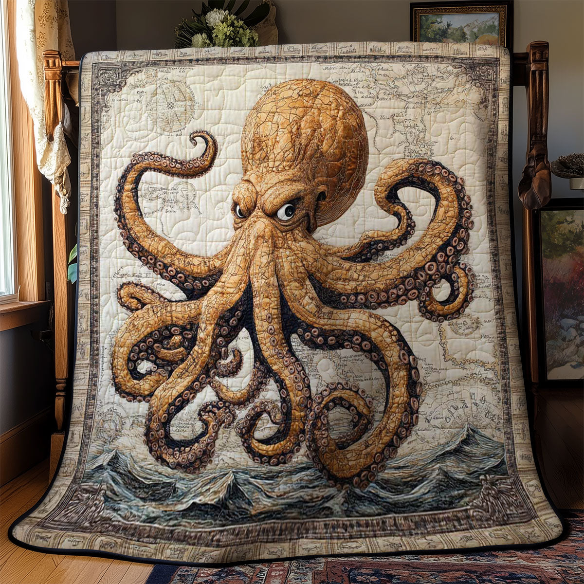 Stormy Octopus WN0702048CL Quilt