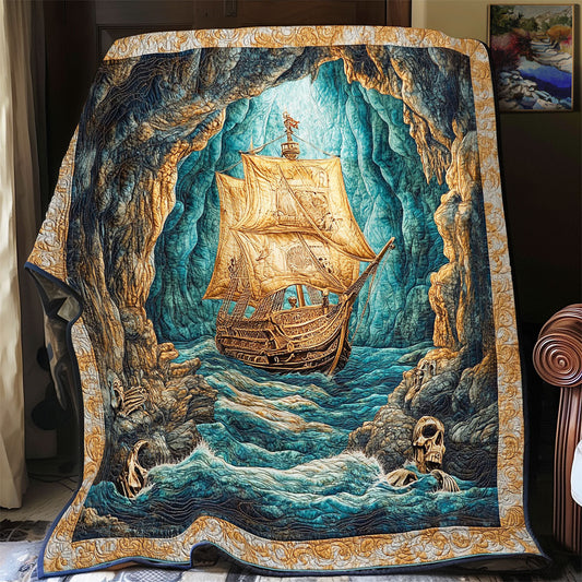 Mystic Sailboat In Cave WY2101068CL Quilt