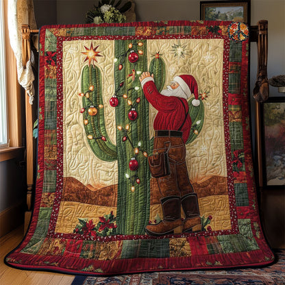 Cowboy Santa And Cactus WN2211050CL Quilt