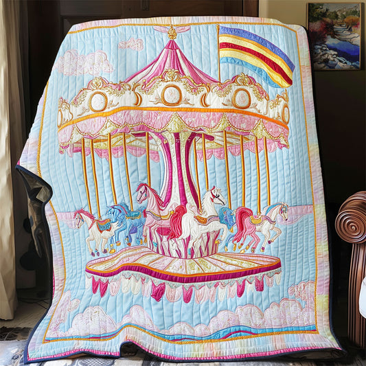 Cute Pastel Carousel WY0801015CL Quilt