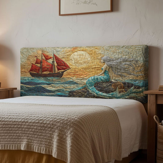 Seafarer Mermaid WN2512019CL Quilted Headboard Slipcover