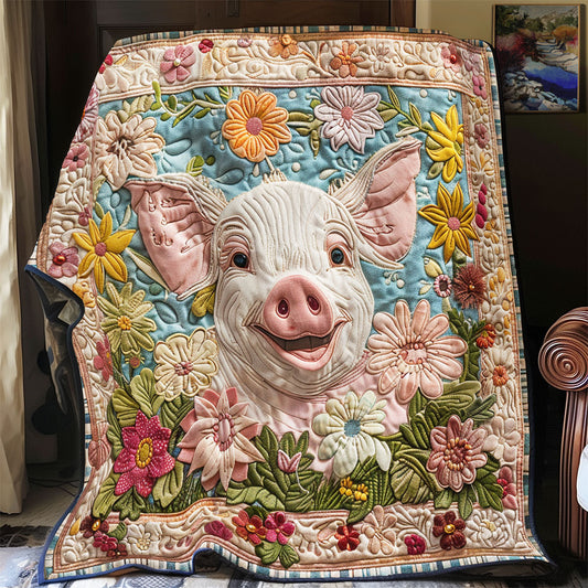 Cheerful Piggy YR1901011CL Quilt