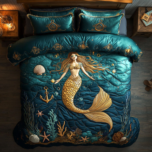Golden Mermaid CQ2605025CL Duvet Cover Set