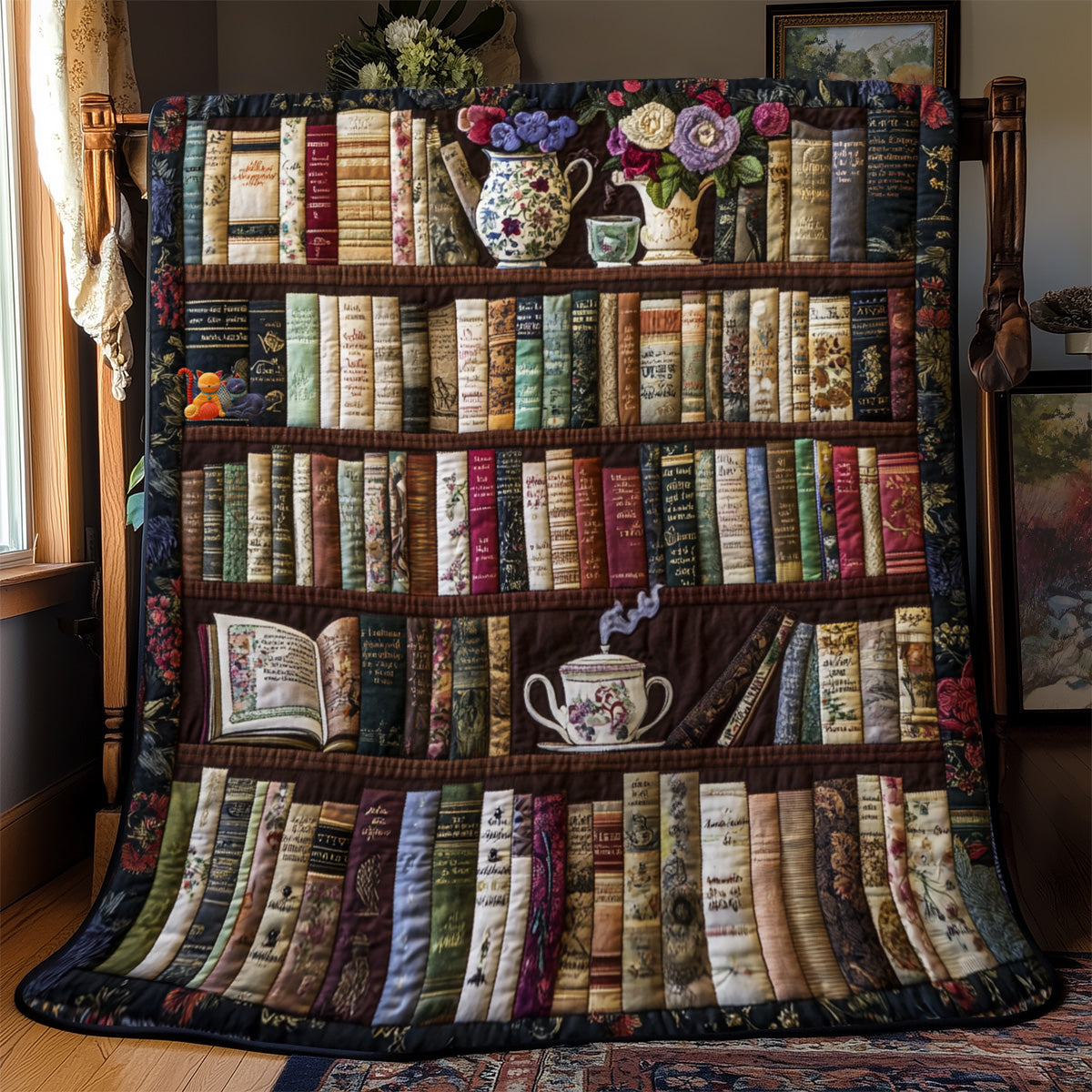 Beautiful Bookshelf YR2512035CL Quilt